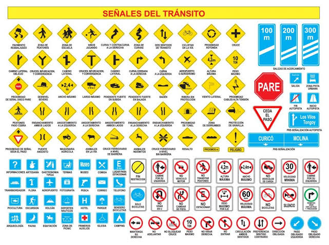 Imagen de apoyo: Las señales reglamentarias (prioridades, prohibiciones, restricciones y obligaciones) se reconocen porque, por lo general: